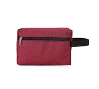 Portable Double Layer Female and Male Cosmetic Bag Multi Function Digital Bag Cloth Travel Storage Bag Toiletry Bag 1 Bore Centrifugal Clutch (Red, One Size)