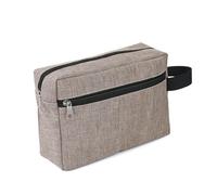 Portable Double Layer Female And Male Cosmetic Bag Multi Function Digital Bag Cloth Travel Storage Bag Toiletry Bag Ladies Clutch Purse Hand Bag (Khaki, One Size)