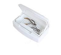 Portable Double Layer UV Lamp Steriliser, Professional UV Nail Tool Steriliser Box, LED Disinfectant Device, Disinfectant Box for Manicure Tools and Nail Salons, White