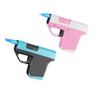 Portable Double-Pack Refillable Lighter Multi-functional windproof cigarette case lighter, holds up to 10 cigarettes. Designed for everyday use by men (pink).(2pc)