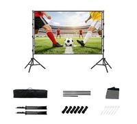 Portable Double Stands Projector Screen with Wide 160 Degree Viewing Angles and Sunlight Resistance Projection Curtain Sports Viewing Screen
