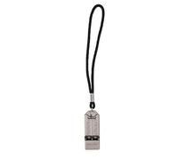 Portable Double Tube Survival Whistle, Emergency Whistle for Outdoor Use, 120dB Loud Alloy Whistle with Wrist Strap for Hiking Camping and Student Safety