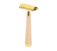 Portable Double with Zinc Alloy Wood Handle - Reusable Washable Non-Slip Design for on Face Body