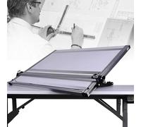 Portable Drafting Board with Parallel Motion Bar, Adjustable Tilt Angle for Architecture and Design Professionals