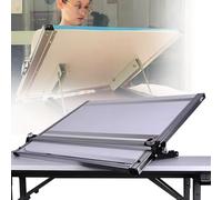 Portable Drawing Board A2, 60 x 70 cm, Laminated with Ruler & Parallel Motion Bar, Adjustable Angle, Ideal for Artists, Sketching & Drafting, Lightweight Workspace