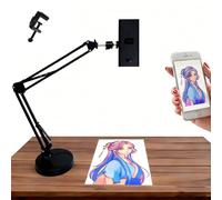 Portable Drawing Projector, Desktop Smart Sketcher Projector with Mini Program Control, 360° Rotation, Foldable Stand, Four-Corner Correction, Adjustable Focal Length, for DIY Drawing