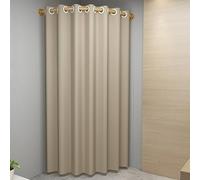 Portable Dressing Room - Corner Fitting Booth, Independent Wall Separator for Clothing Stores, Shopping Malls, Trade Shows & Exhibits (Color: Bei)