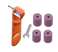 Portable Drill Bit Sharpener with Corundum Grinding Wheel for Electric Drill, Wear-Resistant Brown Oxide Abrasive Tool, 185 x 40mm, Compatible with Iron Drill Bits Only