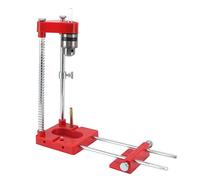 Portable Drill Guide Woodworking Drill Locator Alloy Drill Press Steel Plastic Portable Drilling Positioner Carpentry Accessories for Furniture Drill Guide Attachment