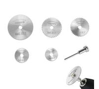 Portable Drill Saw Blades for Dremel Rotary Tool Cutting Discs Mandrel Saw Blades Cutting Discs with Straight Shank Mandrel for Wood Plastic Metal Stone (Silver)