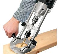 Portable Drill Stand with Chuck, Adjustable 45, 60, 75, 90°, Easy to Carry and High Efficiency, Multi-Angle Drill Guide Attachment, Suitable for Woodworking Drilling, Round Pipe Metal Opening, Etc