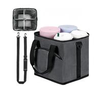 Portable Drink Carrier - 4 Compartment Insulated Beverage Tote | Drink Holders with Handle | for Travel Picnic Camping Outdoor Sports Office Apartment Garden BBQ Grilling Party