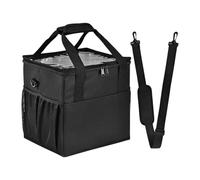 Portable Drink Carrier, 4 Slot Beverage Bag, 10.6x9.4x11.8 in Large Capacity Tote with Handle Grip, Waterproof Fabric Material Build, Drink Caddy with Insulated Design, Beverages Carrier Bag