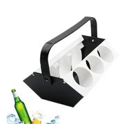 Portable Drink Carrier with Handle Beverage Tray with Ice Compartment