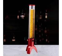 Portable Drink Dispenser Tower with Spigot, Margarita Beer Container Giraffe Dispenser for Pubs/Bars, Indoor Desktop Shared Cocktail Bottle(Red,3 L)