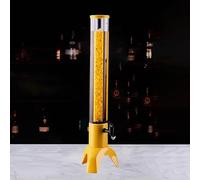 Portable Drink Dispenser Tower with Spigot, Margarita Beer Container Giraffe Dispenser for Pubs/Bars, Indoor Desktop Shared Cocktail Bottle(Yellow,1.5 L)