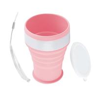 Portable Drinking Cup - 350ml Expandable Drinking Cup, colapsible Camping Cups | Silicone colapsible Travel Cup, Folding Camping Cup with Lids, Pocket colapsible Cup for Hot Cold Drinks