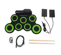 Portable Drum Kit Folding Hand Roll Drum USB Jazz Drum Green