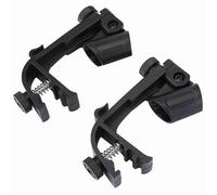 Portable Drum Microphone Clamp Holder, Adjustable Black Plastic, 2 Pcs with Rim Mount - Shockproof Design, Height and Angle Adjustment, Hands - Free Recording for Drummers
