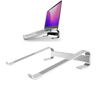 Portable Drum Pad Stand with Thermal Cooling, Premium Aluminum Desktop Mount Compatible with NI Maschine Plus 3 / Ableton Push 3, Stable & Lightweight Studio Accessory，Silver