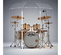 Portable Drum Shield | 3 Panels 2ft x 5ft w/Deflectors | Converts to 2ft x 6ft | Factory-Installed Full-Length Stainless Steel Hinges | Acrylic Drum Sound Barrier | drum cage | Home & Church Use