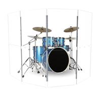 Portable Drum Shield | 4 Panels 2ft x 5ft | Factory-Installed Full-Length Stainless Steel Hinges | Acrylic Drum Sound Barrier | drum cage | Home & Church Use (4 Panels)