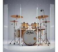Portable Drum Shield | 5 Panels 2ft x 5ft | Factory-Installed Full-Length Stainless Steel Hinges | Acrylic Drum Sound Barrier | drum cage for Church & Home Use (5 Panels)