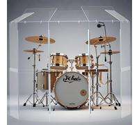 Portable Drum Shield | 5 Panels 2ft x 5ft w/Deflectors | Converts to 2ft x 6ft | Factory-Installed Full-Length Stainless Steel Hinges | Acrylic Drum Sound Barrier | drum cage | Home & Church Use