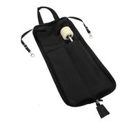 Portable Drum Stick Bag, Small Drumstick Storage Case Bag, Hanging Drumstick Holder Bag with Hooks Inside for Drum Set (Coffee)