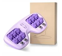 Portable Dual Foot Massage Roller,Foot Massager Roller for Plantar Fasciitis Relief,Portable Acupressure Foot Roller for Muscle Recovery,Dual Pressure Point Foot Massager for Home and Office Use