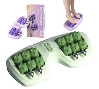 Portable Dual Foot Massage Roller, Foot Roller for Plantar Fasciitis, Dual Foots Acupressure Tools for Deep Massage, Foot Massager Roller for Home and Office Use (Green)