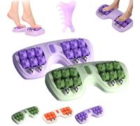 Portable Dual Foot Massage Roller, Foots Roller Massager Plantar Fasciitis, Dual Pressure Point Feet Acupressure Relief Tool for Home and Office Use (AB)