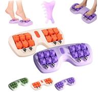 Portable Dual Foot Massage Roller, Foots Roller Massager Plantar Fasciitis, Dual Pressure Point Feet Acupressure Relief Tool for Home and Office Use (BC)