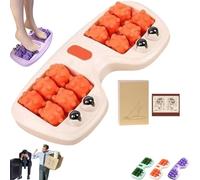 Portable Dual Foot Massage Roller,Portable Pressure Point Massage Roller,Portables Acupressure Foot Rollers,1/2/3 Pcs Dual Foots Massager Rollers with ABS Plastic& Magnetic Beads (Orange)