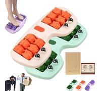 Portable Dual Foot Massage Roller,Portable Pressure Point Massage Roller,Portables Acupressure Foot Rollers,1/2/3 Pcs Dual Foots Massager Rollers with ABS Plastic& Magnetic Beads (2-B)