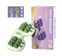 Portable Dual Foot Massage Roller, Two Techniques Foot Roller Massager Plantar Fasciitis, Deep Tissue Muscle Massage Tool, Stress Relief for Home Office Use Green