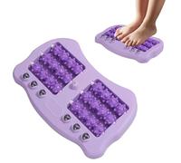 Portable Dual Foot Massager Roller, Three-Row Foot Roller Massage, Deep Tissue Muscle Massage, Feet Massager with Spiky Massages Balls Stress Relief for Home and Office Use Manual Feet Care (Purple)