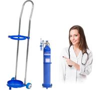 Portable Dual-Wheel Oxygen Cylinder Trolley Gas Cylinder Transport Trolley (Suitable for Hospital Laboratories)(10L 80cm(31 1/2"))