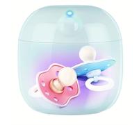 Portable Dummy Steriliser, Mini UV-C Sanitizer Box for Pacifier, 99.99% Sterilization in 3 Mins, USB-C Rechargeable, Mini Sterilizer Box for Baby Pacifier, Bottle Nipples and More (Blue)
