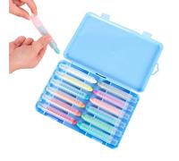 Portable Dustless Chalk, Colorful Writing Pens for Drawing, Safe Non-Messy Classroom Chalk, Organizer for Outdoor Blackboard Whiteboard Sidewalk, Birthday Party Supplies Educators Artists