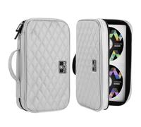 Portable Dvd Case Holder, Cd Organizer With Handle, Hard Dvd Storage Wallet, Dvd Carrying Bag For Office, Car, Travel, 96 Large Capacity Cd Case