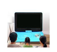 Portable DVD Player, Built-in Rechargeable Battery, Swivel Screen, Support CD/DVD/SD Card/USB, Remote Control, Car Charger(Nero)