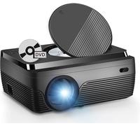 Portable DVD Projector Built-in 1080P HD DVD Player Compatible with Movie Projector for Outdoor Use, Compatible with HDMI, USB, AV, TF, VGA, TV Stick