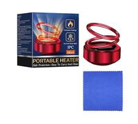 Portable Dynamics Molecular Heater 2025 Portable Dynamics Heater Solar Rotating Double Ring Suspension Car Aromatherapy Ornament for Car Molecular Auto Accessories 26