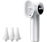 Portable Ear Cleaning System with 5 Water Flow Modes and Hot Air Dry | Dual-compartment tank separates clean and waste water, includes 3 replacement nozzles.