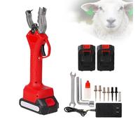 Portable Ear Tagger for Livestock, Electric Livestock Tag Applicator, 2PCS Rechargeable Battery, 6 Needles, Saves Time and Effort, for Cattle Cow Horse Pig Goat Sheep(C)