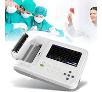 Portable ECG Monitor with 7 Inch Touchscreen, 12 Lead Professional Heart Rate Monitor for Home Health Monitoring