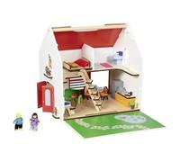 Tragbares Puppenhaus Eco House, mit Zubehör: 30,5 x 23 x 30 cm, Holz, Textil, 54