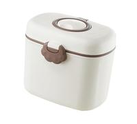 Portable Ed K Powder Dispenser Container with Carry Handle and Scoop for Travel - Holder for On-The-Go Use in e Color (White)