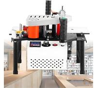 Portable Edge Bander Machine for Woodworking - Curve & Straight Edge Banding with Speed Control 5-10m/min, Compact Size 38x35x35cm